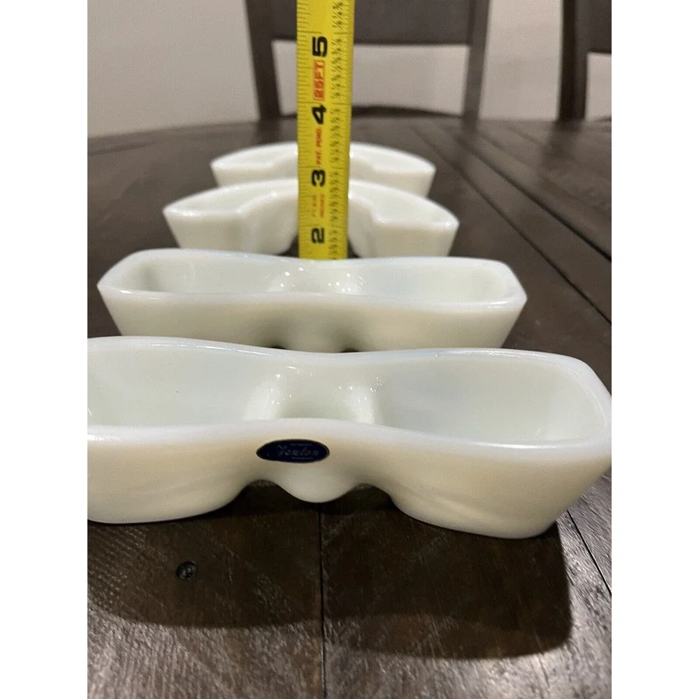 Fenton Clusterettes 1950s Milk Glass 4 pc‎ Floral Candle Arranging Set